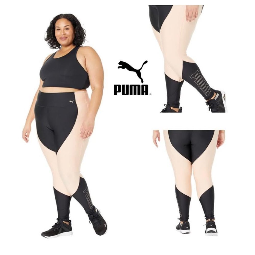 NWT PUMA Women Plus Size Train Eversculpt Logo High-Waist DRYCELL 7/8 Tights